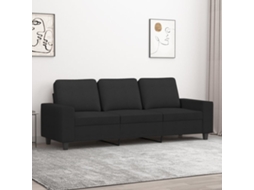 Sofá 3 Lugares HARLANV1 com tecido 180 cm preto