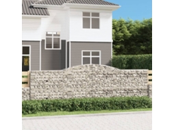 Vidaxl Cestos Gabião Arqueados 6pcs 400x30x120/140cm Ferro Galvanizado