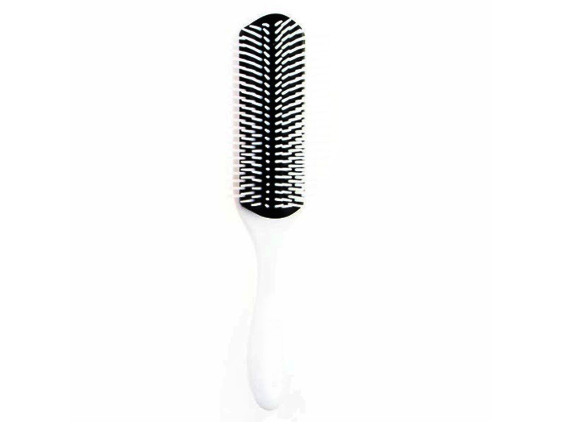 2026 pincel de Pelo de 9 Filas com Efeito de Massagem e Manejo Ergonômico para Desembaraçar e Estilizar Cor Branca