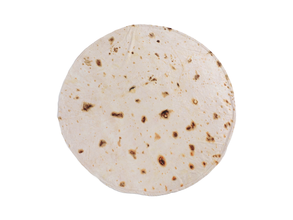 Mali tapete Redondo Burrito Fluffy para Crianças Lavável Plush Padrão Comida 63x63in Tipo B