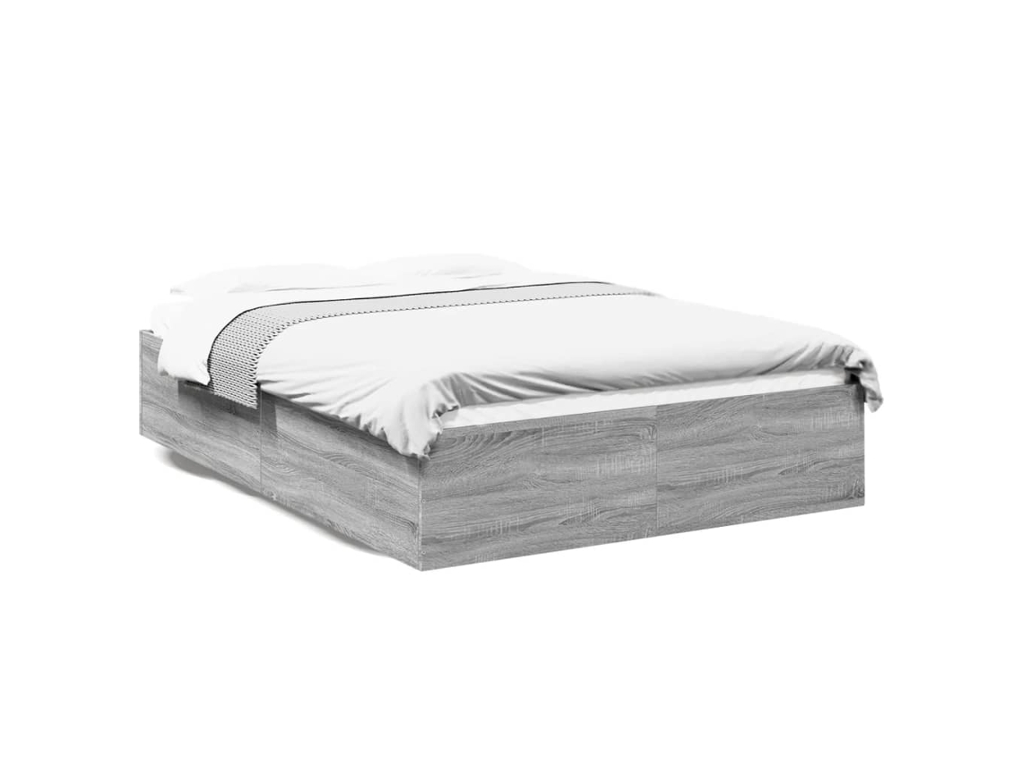 Estrutura de Cama MAISON EXCLUSIVE Derivados de Madeira Cinzento Sonoma (120x190 cm)