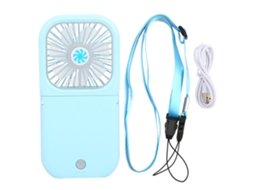 Ventilador Portátil Plegable Usb Recargable Azul Claro