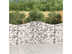 Vidaxl Cestos Gabião Arqueados 8pcs 200x30x100/120cm Ferro Galvanizado