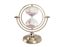 Ampulheta Global 30min Decoração Mesa Escritório Estante Vinho Material Liga De Zinco E Vidro M