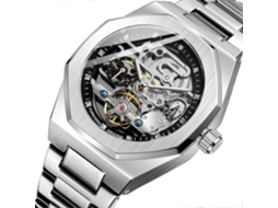 Relógio Masculino Automático Mecânico Totalmente Automático Forsining F980 Luminous Three Eye Six Shot Weekly Com Pulseira De Aço.