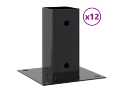 Base Do Poste Vidaxl Antracite Aço (71x71mm)