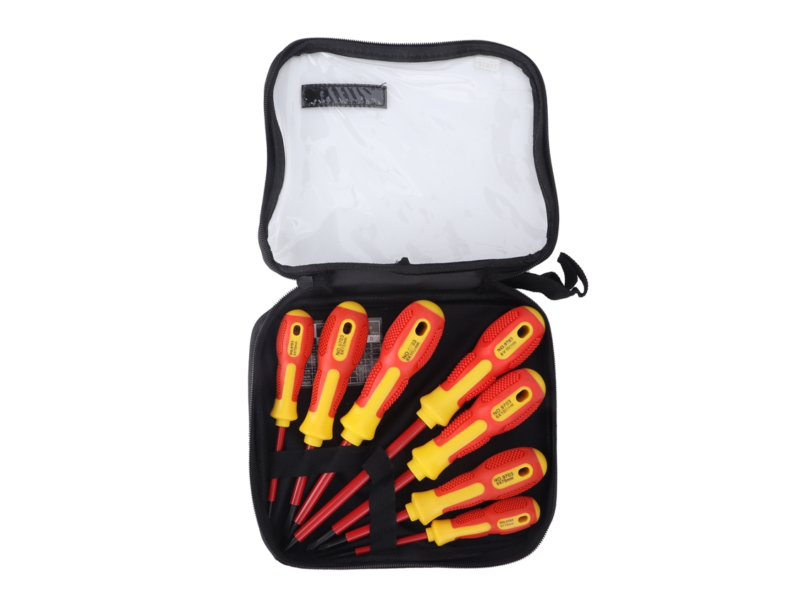 Conjunto De Chaves De Fenda Isoladas Ferramenta De Instalação Elétrica Case 21801