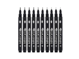 Conjunto de 8 Canetas de Ponta Fina Pretas Mini Liner Fineliner para Desenho Artístico, Ilustração e Técnico AQUAFORGE