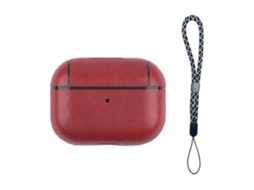 Capa Protetora De Couro Resistente A Impactos Para Fones De Ouvido Sem Fio Airpods Pro 2 Com Cordão.