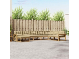 Vidaxl Conjunto De Sofás Para Exterior 8 Unid. Branco E Bege