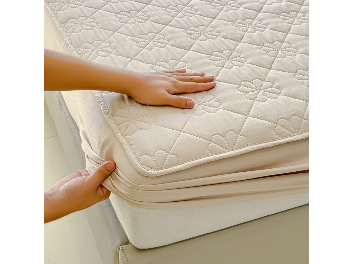 Capa De Colchão , 150x200cm , Serve Para Colchões De 5,1 A 30,5 Cm De Altura. Castanho Claro Hexinyigjly