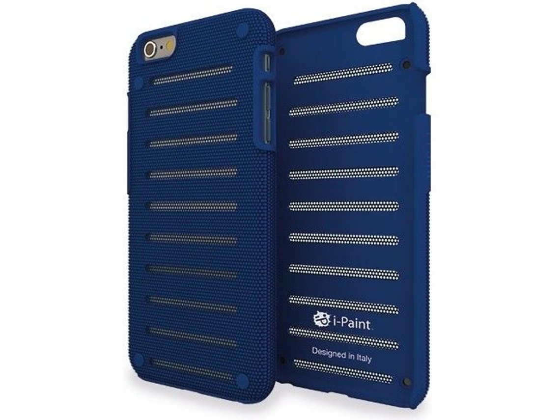 Capa iPhone 6 Plus, 6s Plus, 7 Plus, 8 Plus I-PAINT Metal Azul