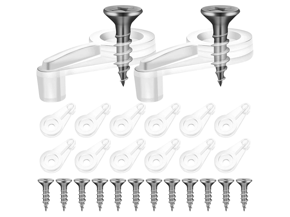 Clips de Vidro Fixos Transparentes LAXISCREED 50pcs