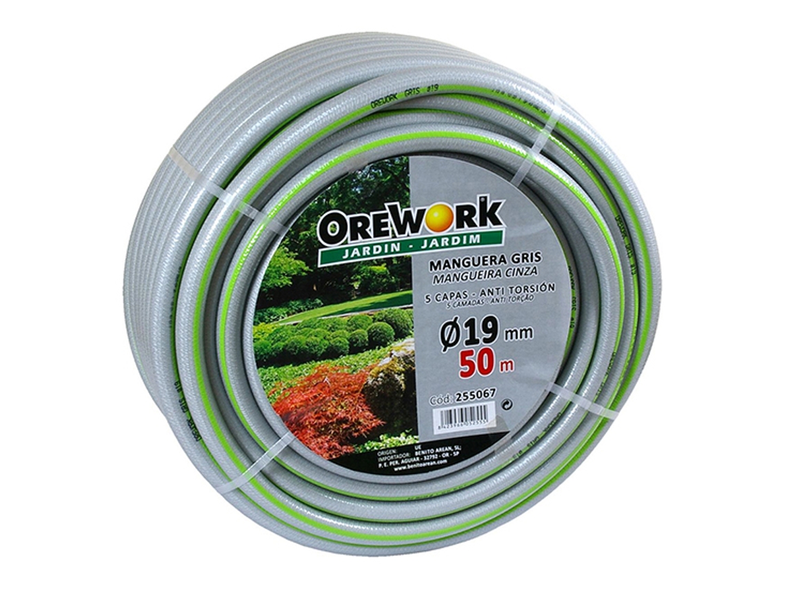Mangueira OREWORK 5 camadas Cinzento (19mmx25m)