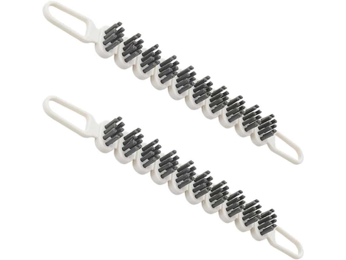 Escova De Limpeza Flexível Para Superfícies E Cantos Metálicos, 2 Peças, Pp E Pe, Para Pequenos Detalhes, Remove Manchas