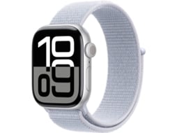 APPLE Watch Series 10 GPS 42mm Alumínio Prateado com Bracelete Loop Desportiva Azul Nuvem