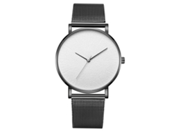 Relógio de quartzo unissex Gaiety, moderno e casual, com pulseira de liga metálica.
