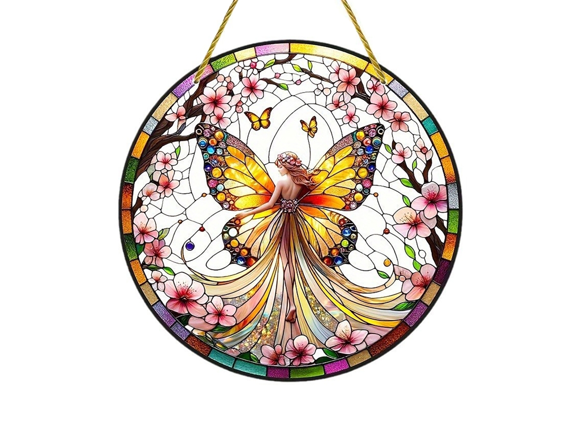 Laxiscreed Painel Decorativo Luminoso Com Asas De Fada E Anjo 20x20cm Para Decoração De Interiores