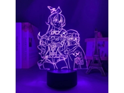 Lâmpada de Mesa Genshin Impact Hu Tao, Luminária de Jogo 3d Led com 16 Cores Mudança Cor BRILVIBERA