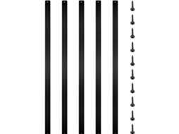 Corrimão de Liga de Alumínio VEVOR Deck Balusters Metal Deck Spindles 76 Pacote 29 5 Polegadas