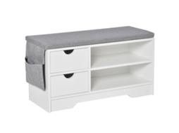 Sapateira Compacta DECORALAR TECH com banco, 80,5x30,5x43,5cm, cor branca