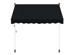 Maison Exclusive - Toldo Retrátil Manual Preto 350 Cm