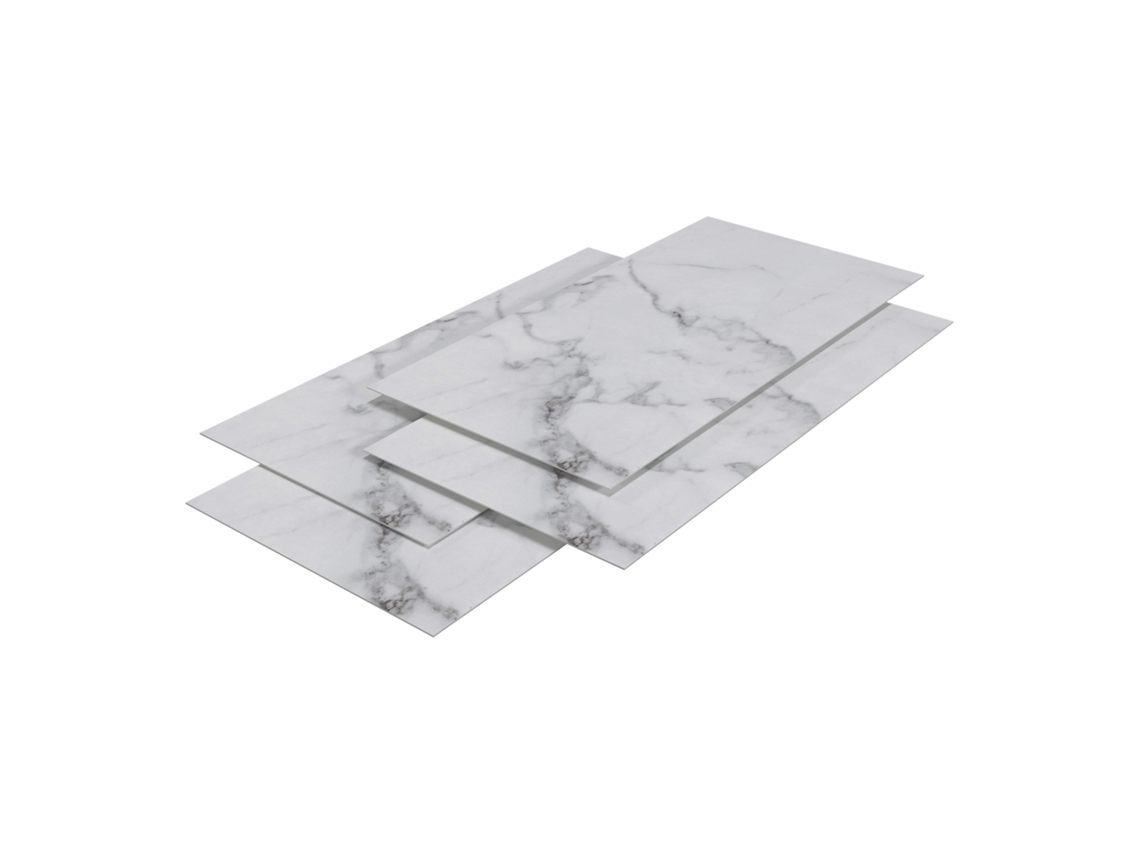 Revestimento de Parede Bladel 16 Painéis Pvc 120X60Cm Mármore Branco NEU.HAUS NEU.HAUS