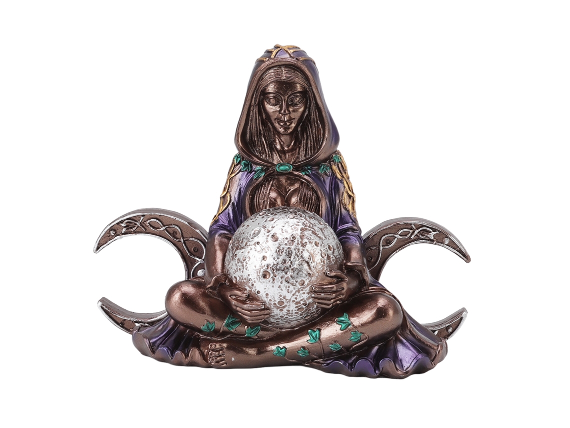 Estátua de Arte Mãe Terra Pequena Exquisita Artesanato de Resina Decorativa para Lar Jardim | S/MARCA