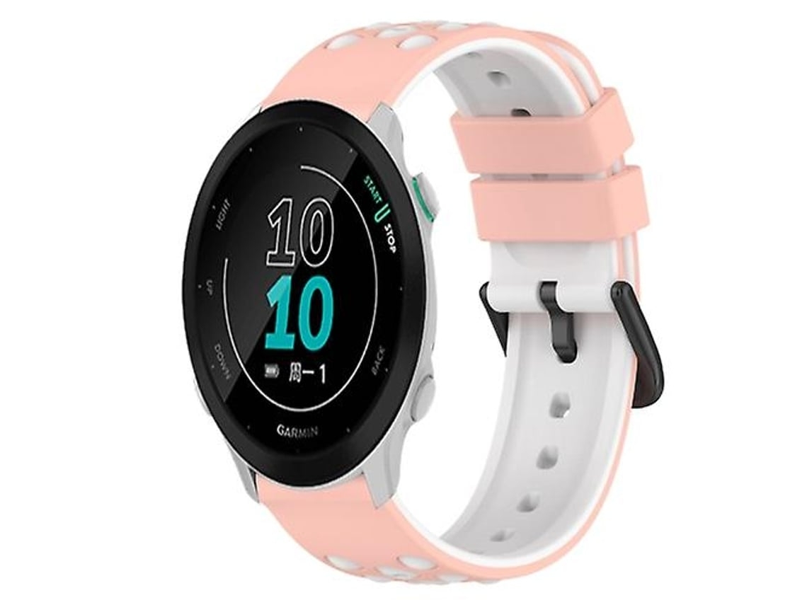 Pulseira Garmin Forerunner 158 De 20 Mm, Silicone Bicolor, Preta E Branca., Acabamento Moderno