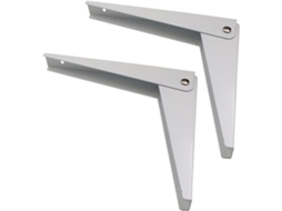 2 Suportes De Parede Em Aço Branco Em Formato De L, Dobráveis, Laminados A Frio.