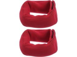 Conjunto De 2 Pulseiras De Peso Ajustáveis Vermelhas Para Pulsos E Tornozelos, Com Tecido Antiderrapante
