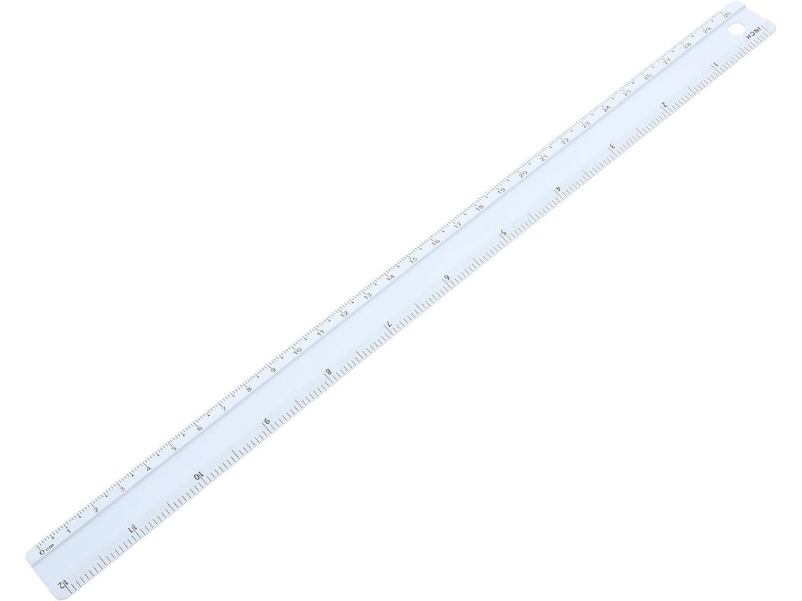 Régua De Liga Alumínio 30 Cm Para Medições Precisas, Ferramenta