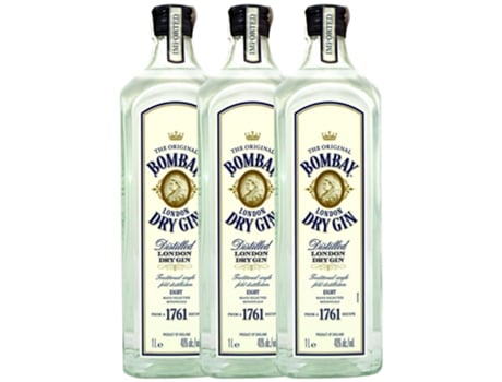 Gim Bombay Original Gin 1 L (Caixa de 3 unidades)