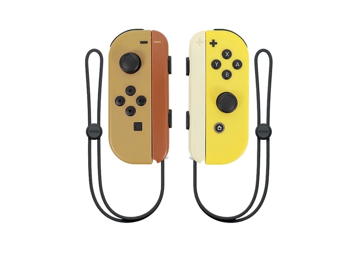 Os comandos dos Joy-Cons Bege e Amarelo não são originalmente compatíveis com o Nintendo Switch - Par de controles com Alças