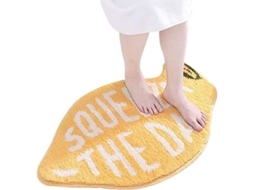 2026 alfombra Baño Forma Limón Niños Suave Absorbente Antideslizante Lavable 40x60cm Decoración Baño