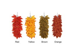 Decoração Parede Folha Maple Simulada Laranja 2 Unidades