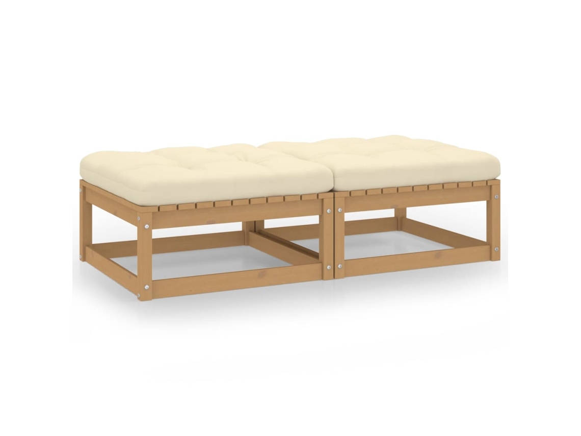 Footstool, Footstools Vidaxl Marrom Madeira De Pinho (n/a)