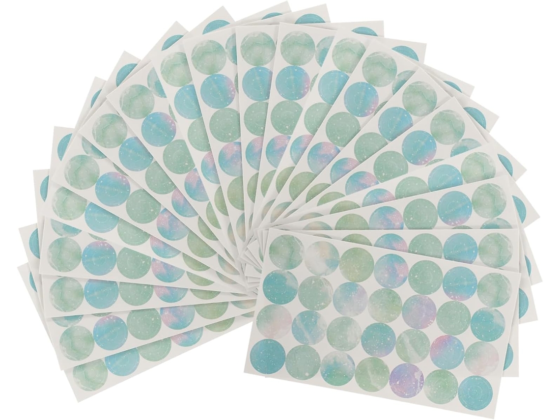 Adesivos de reforço para papéis redondos, 20 folhas em 5 pacotes, adesivo forte para papel perfurado, compatível com