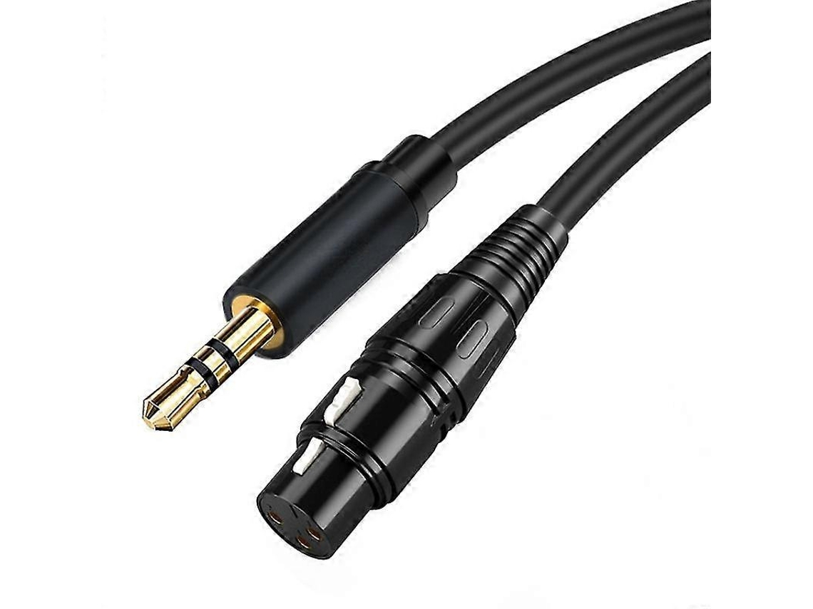Lurelia Cabo Xlr Fêmea 3,5 Mm 2 M 6,56 Pés, Para Microfones, Mixer, Amplificador e Alto-falantes Ativos