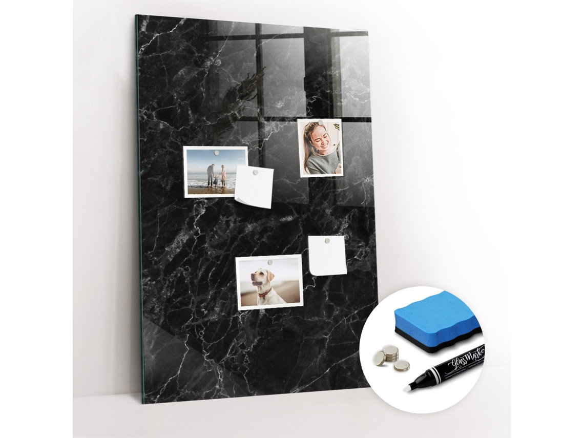 Quadro Magnético Decorativo Mármore Escuro Para A Cozinha Espelharte (60x90 Cm)