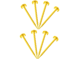 Estacas De Tenda De Praia Âncoras De Canopy Estacas Pesadas Em Forma De Parafuso 10 Polegadas - 8 Unidades Laranja