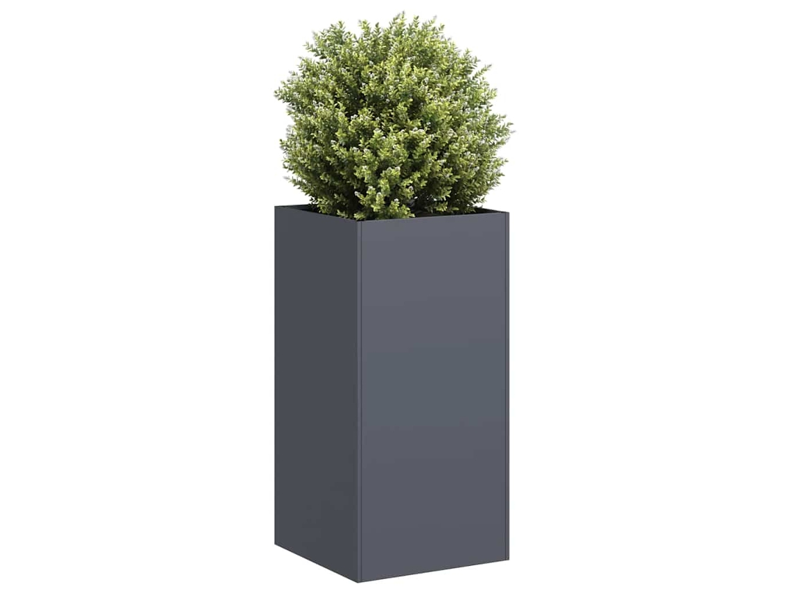 Vidaxl Vaso/floreira 40x40x80 Cm Aço Laminado A Frio Antracite
