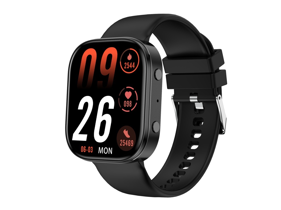 (preto) Relógio Bluetooth De 1,88 Polegadas Com Monitoramento De Frequência Cardíaca E Oxigenação Sanguínea E Notificações De Mensagens.
