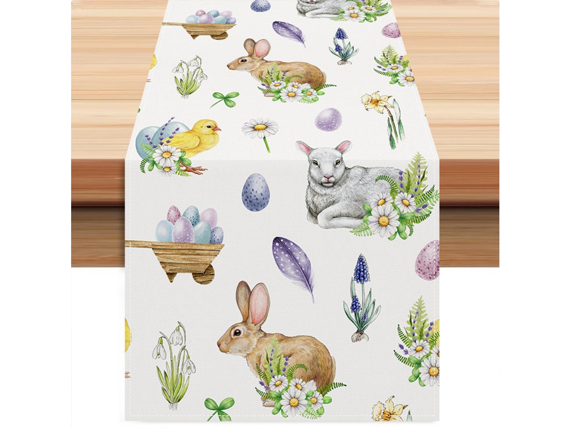 Laxiscreed Toalha De Mesa Coelho Da Páscoa Para Decoração De Festa, Sala Ou Jardim