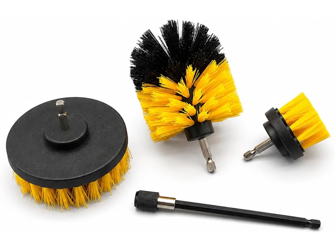 Kit De Limpeza Para Furadeira, Acessórios De Limpeza Para Banheiro, Kit De Limpeza Para Pia, Conjunto De 3 Escovas