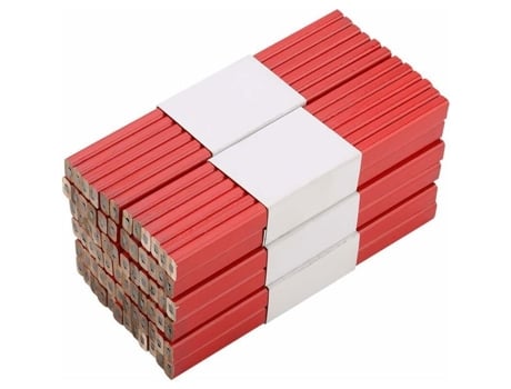 72 Lápis de Carpinteiro Octogonais Vermelhos para Carpinteiros, Lápis de Gravura Dura para Carpinteiros, Yyv