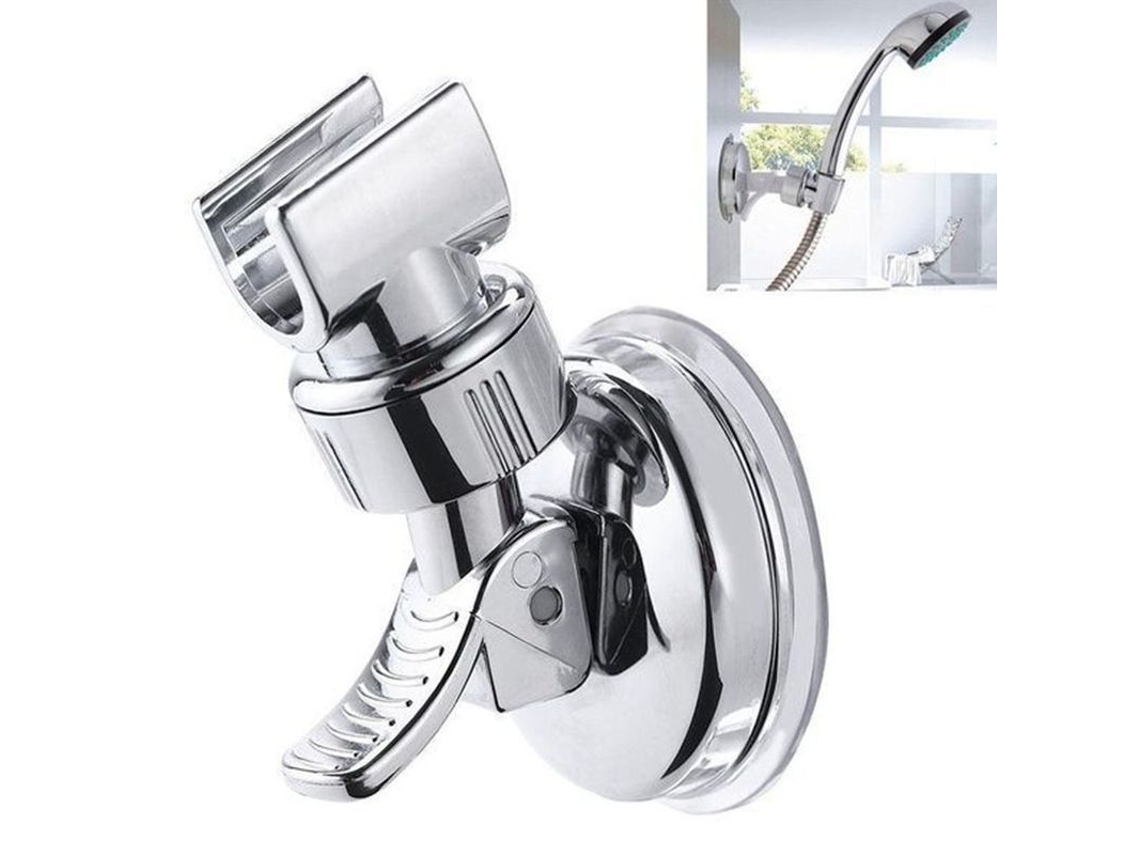 Suporte Para Ducha Com Ventosa Ajustável Sem Perfuração Universal Instalação Em Parede Resistente 5kg
