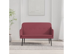 Vidaxl Banco 110x76x80 Cm Tecido Vermelho Tinto