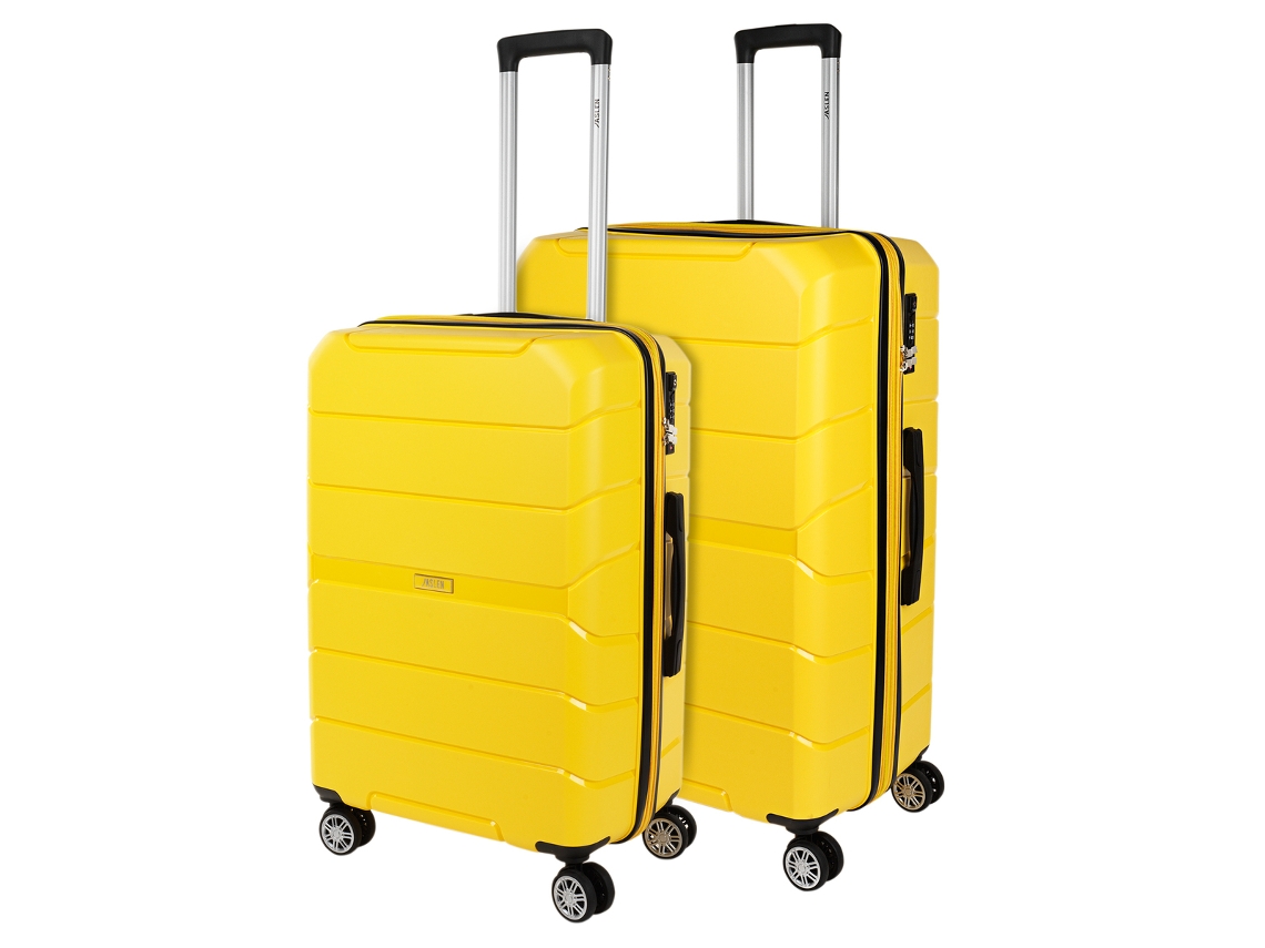 Conjunto de Malas Rígidas Pp JASLEN Venice Amarelo 49X77X32 Cm 105L