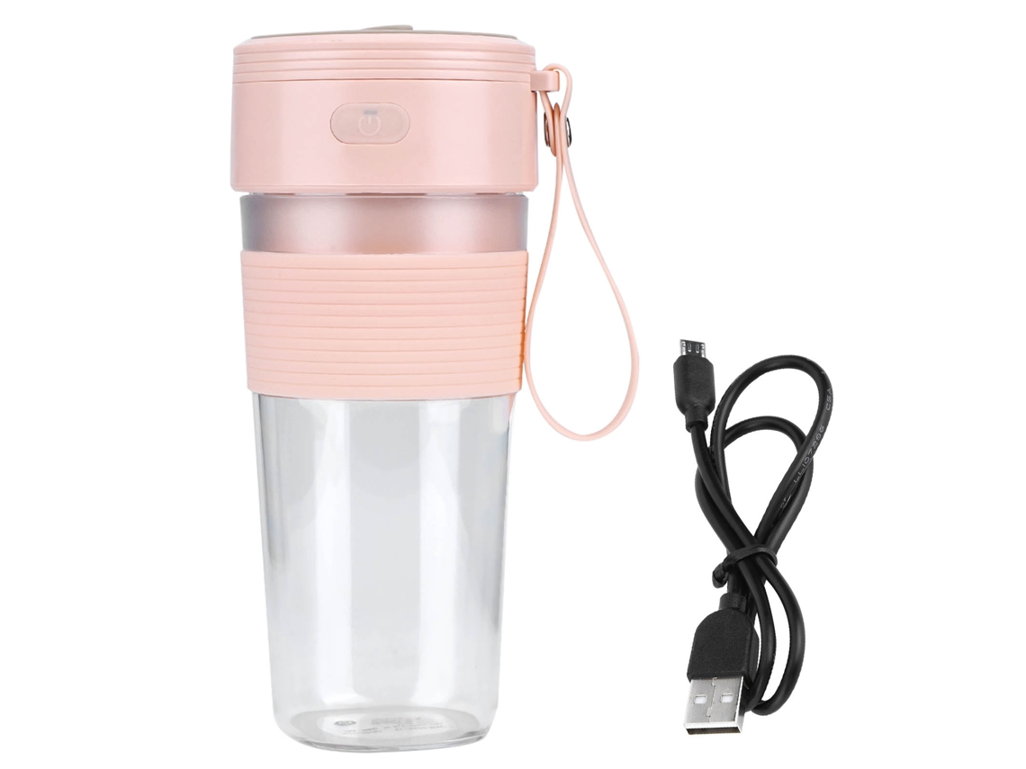 Laxiscreed Mini Espremedor Portátil Rosa Com 300ml, Extração Rápida De Suco, Recarregável Via Usb